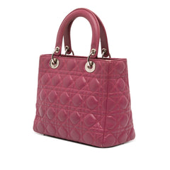 Medium Lambskin Cannage Lady Dior
