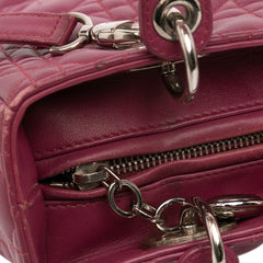 Medium Lambskin Cannage Lady Dior