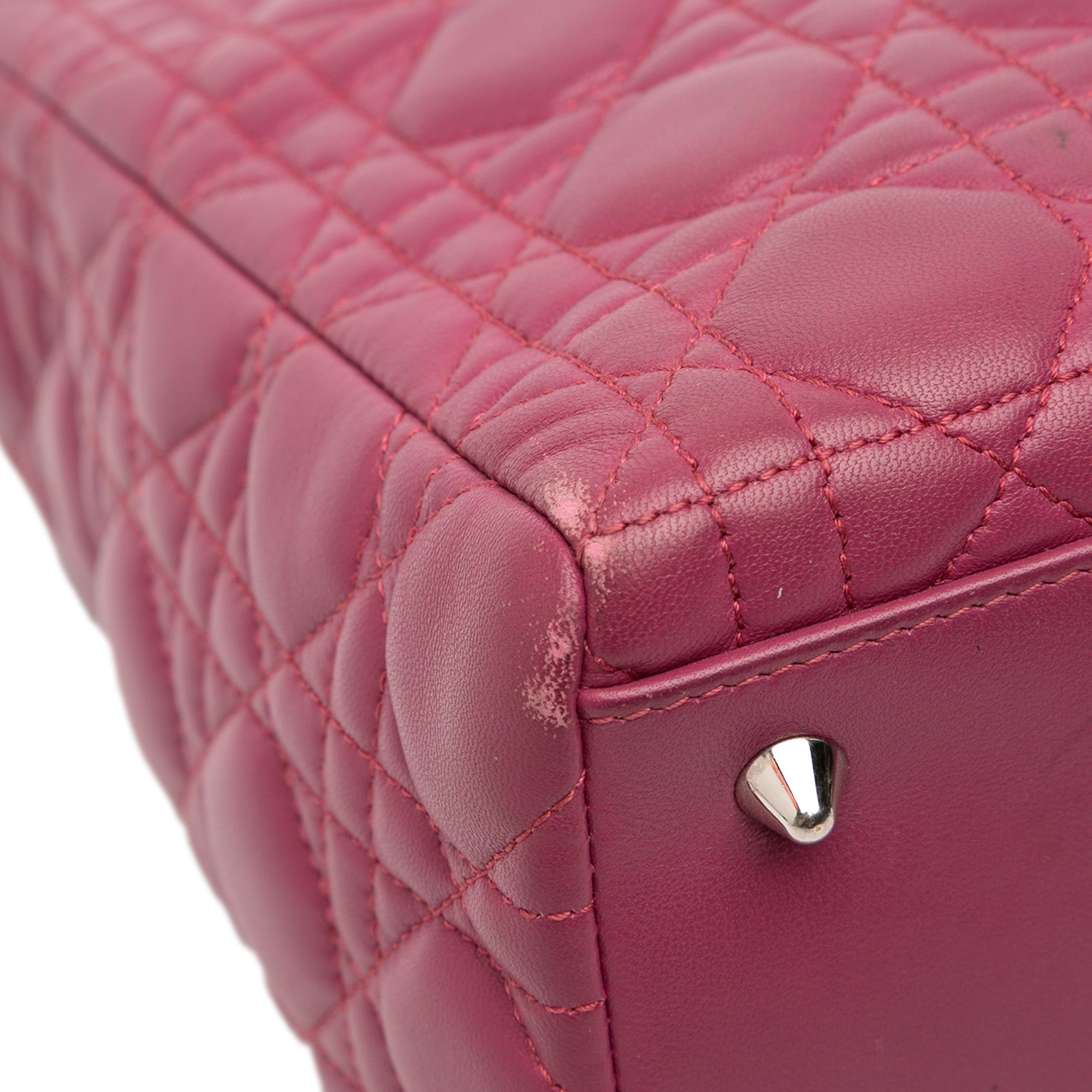 Medium Lambskin Cannage Lady Dior
