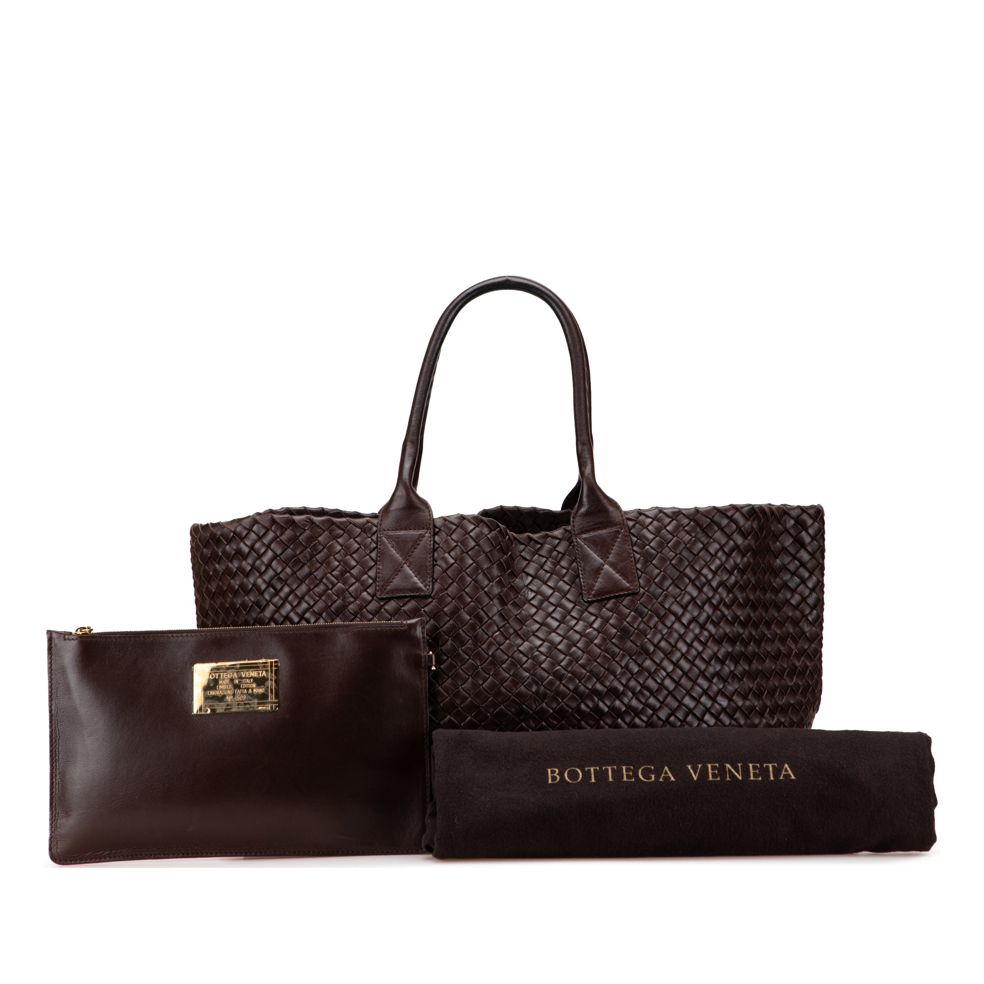 Medium Lambskin Intreccio Cabat Tote