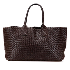 Medium Lambskin Intreccio Cabat Tote