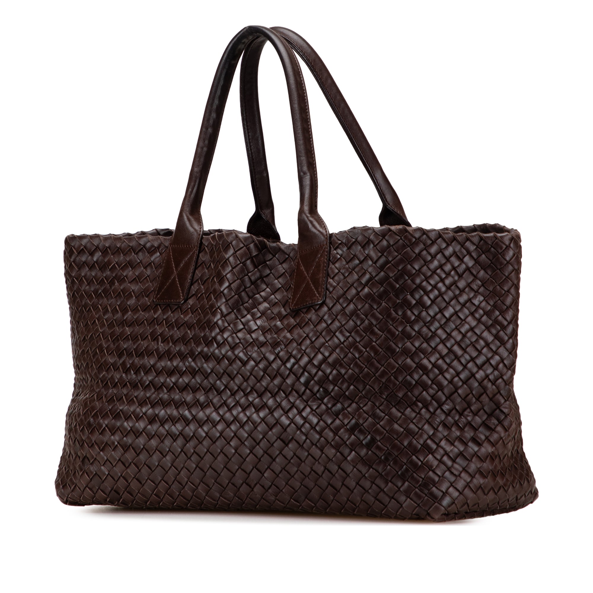 Medium Lambskin Intreccio Cabat Tote
