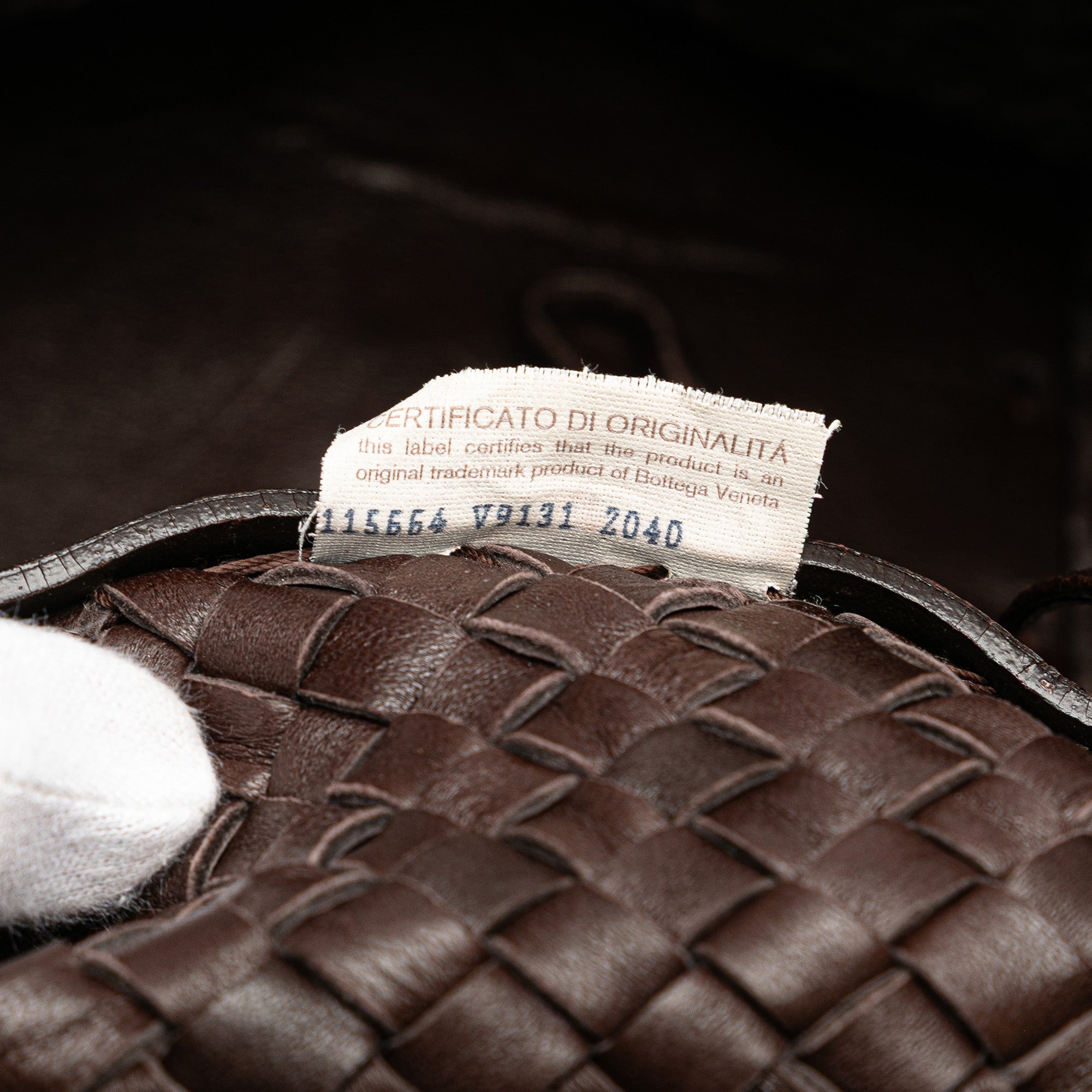 Medium Lambskin Intreccio Cabat Tote