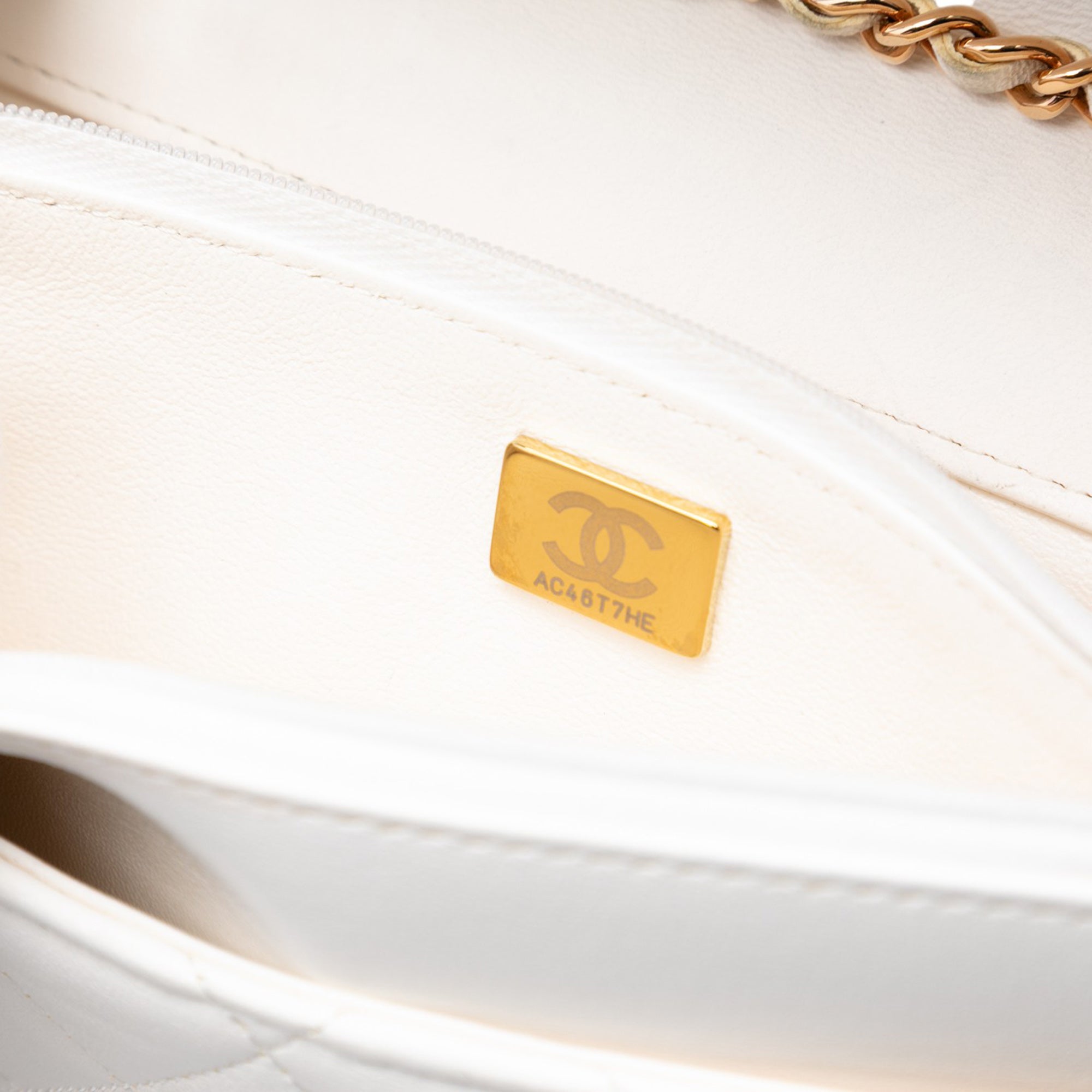 CC Quilted Lambskin Frame Wallet On Chain