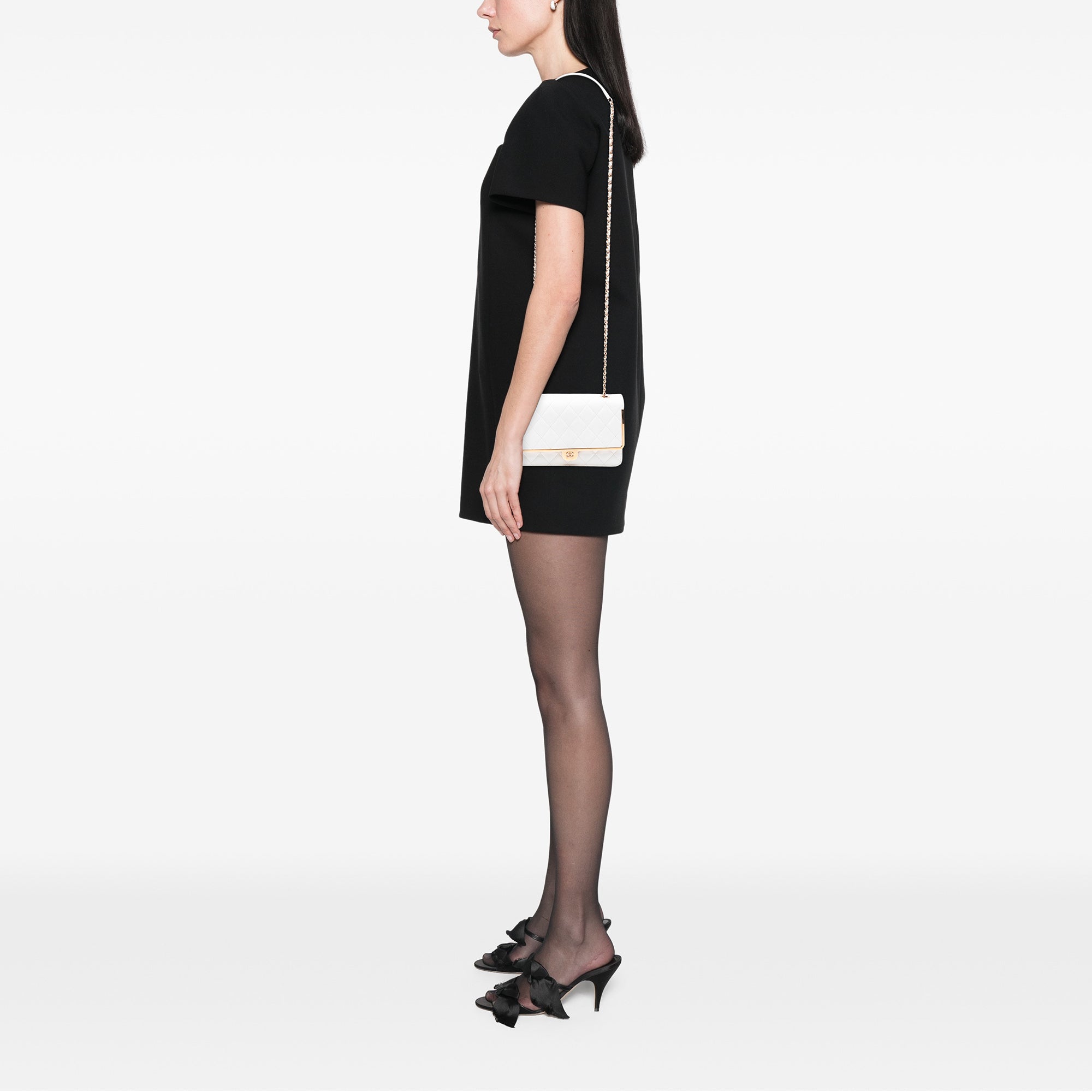 CC Quilted Lambskin Frame Wallet On Chain