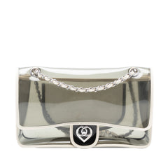 Large PVC and Lambskin Naked Flap