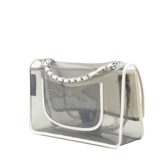 Large PVC and Lambskin Naked Flap