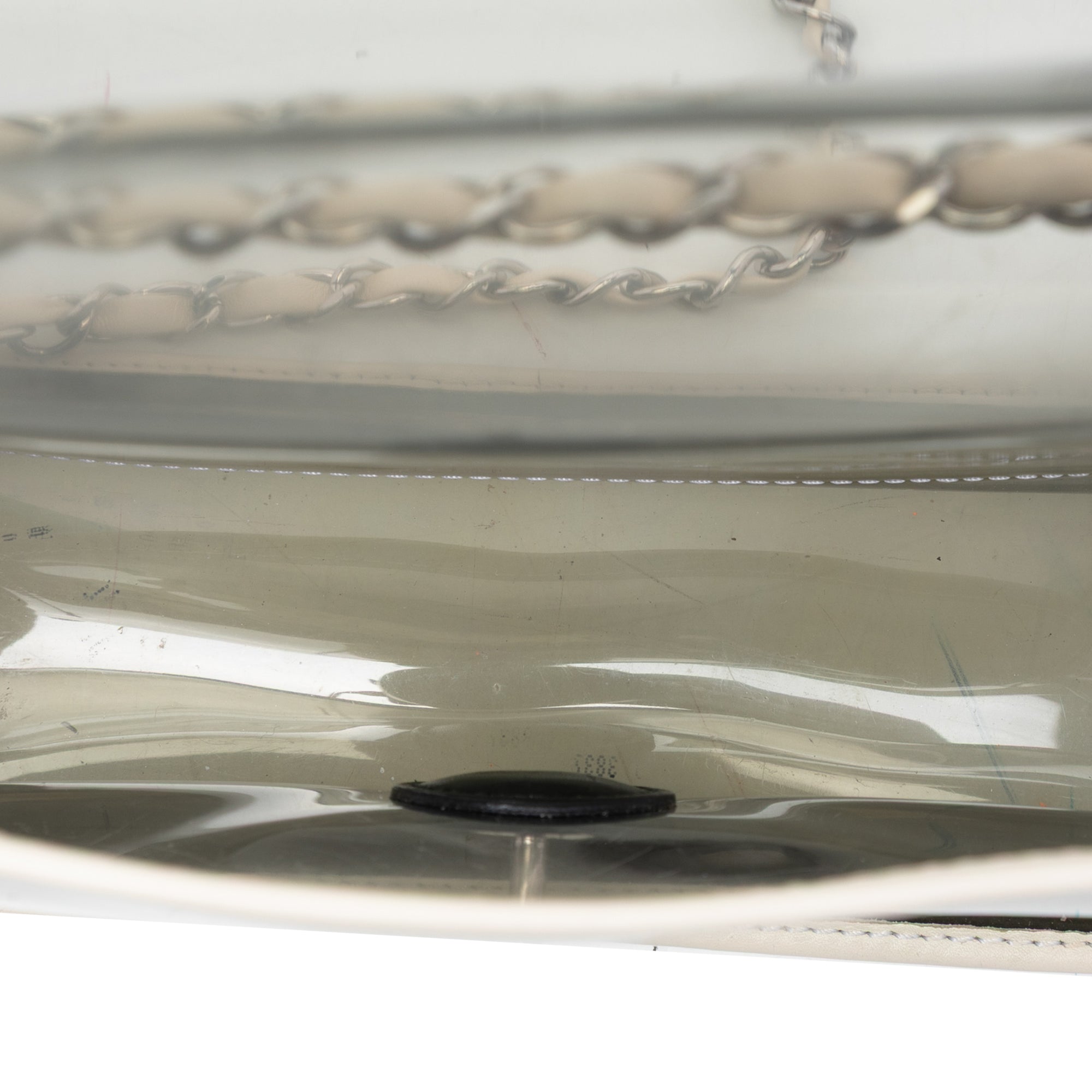 Large PVC and Lambskin Naked Flap