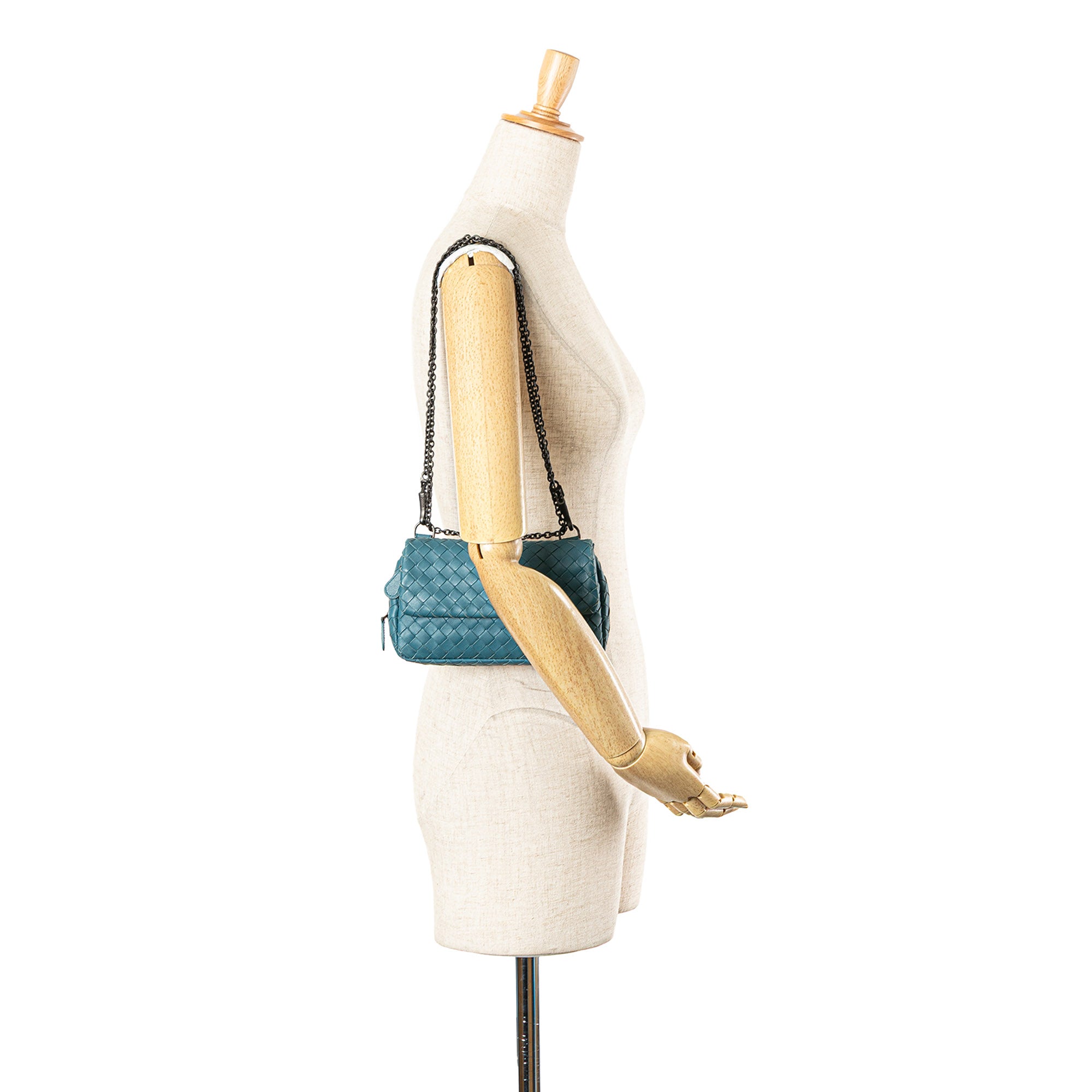 Mini Nappa Intrecciato Expandable Chain Crossbody