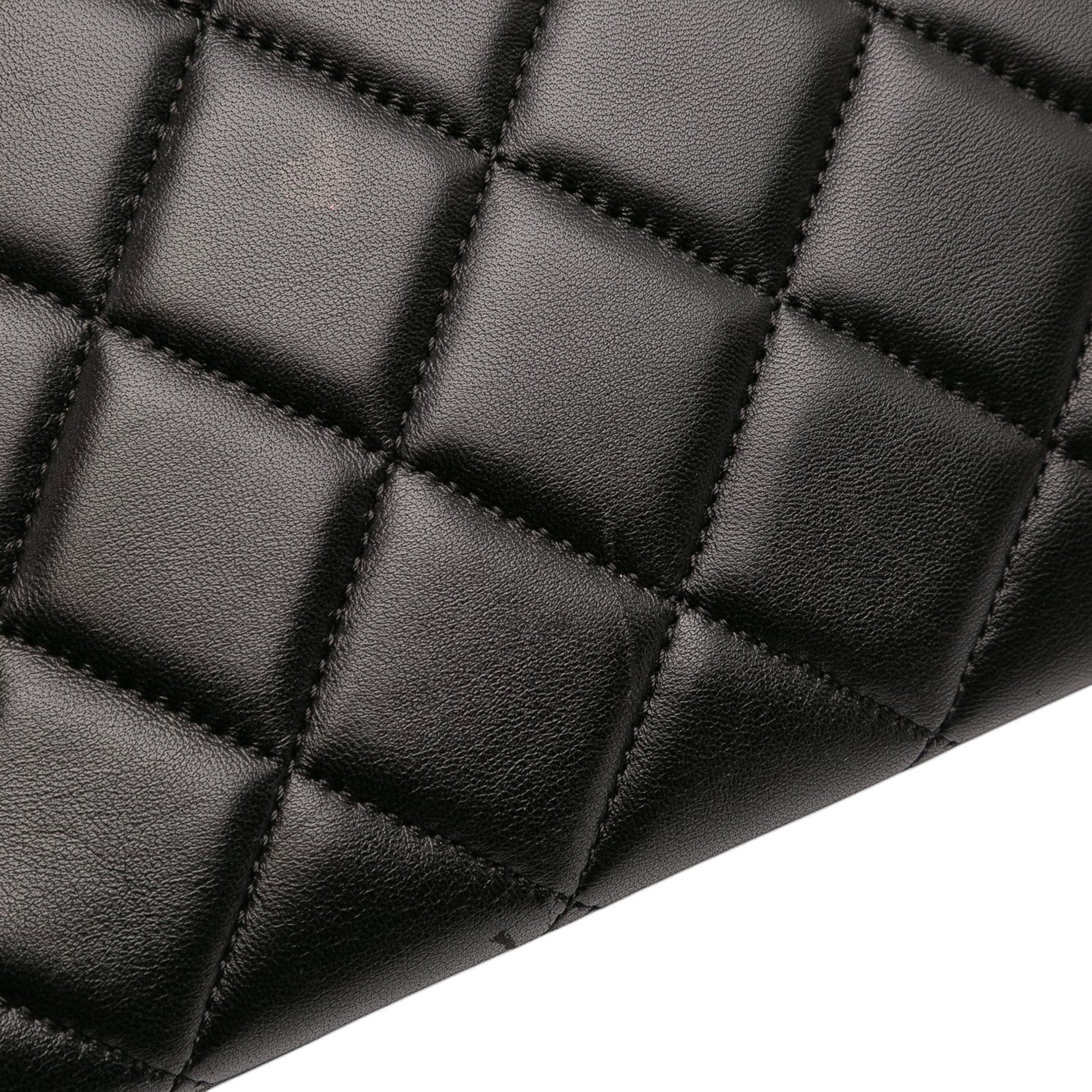 Large Lambskin Trendy CC Top Handle Flap