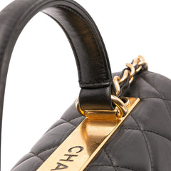 Large Lambskin Trendy CC Top Handle Flap