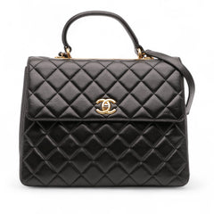 Large Lambskin Trendy CC Top Handle Flap