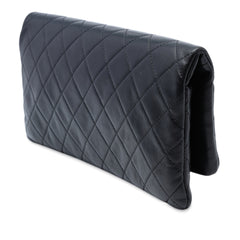 Quilted Lambskin CC Beauty Foldover Clutch