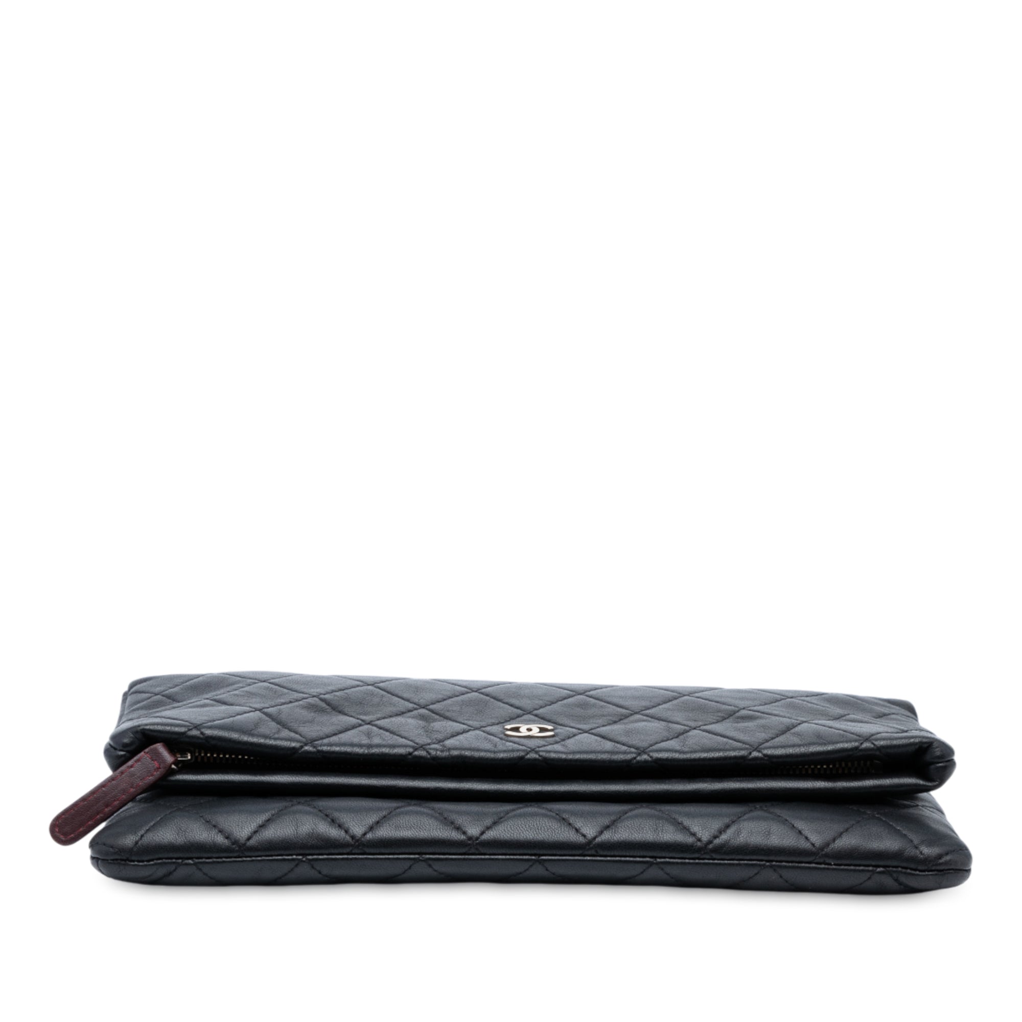 Quilted Lambskin CC Beauty Foldover Clutch