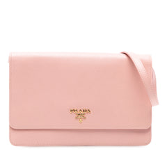 Saffiano Wallet on Strap