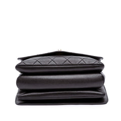 Quilted Calfskin Gold Top Handle Flap