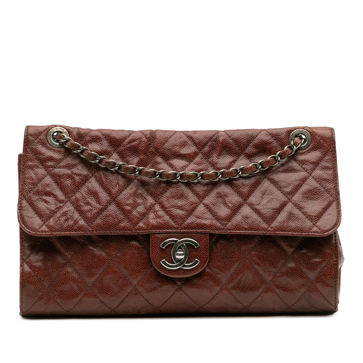 Jumbo Quilted Glazed Caviar CC Crave Flap