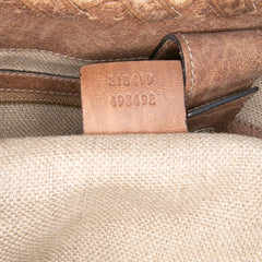 GG Canvas Bamboo Tassel Tote
