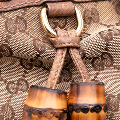 GG Canvas Bamboo Tassel Tote