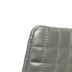 Quilted Metallic Calfskin C Charm Pouch