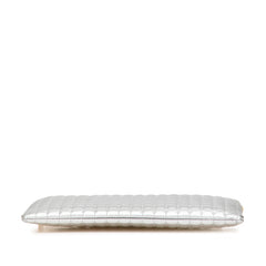 Quilted Metallic Calfskin C Charm Pouch
