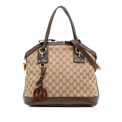 Medium GG Canvas Charm Dome Satchel