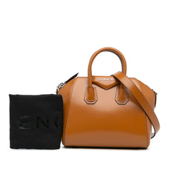 Mini Shiny Lord Calfskin Antigona Satchel