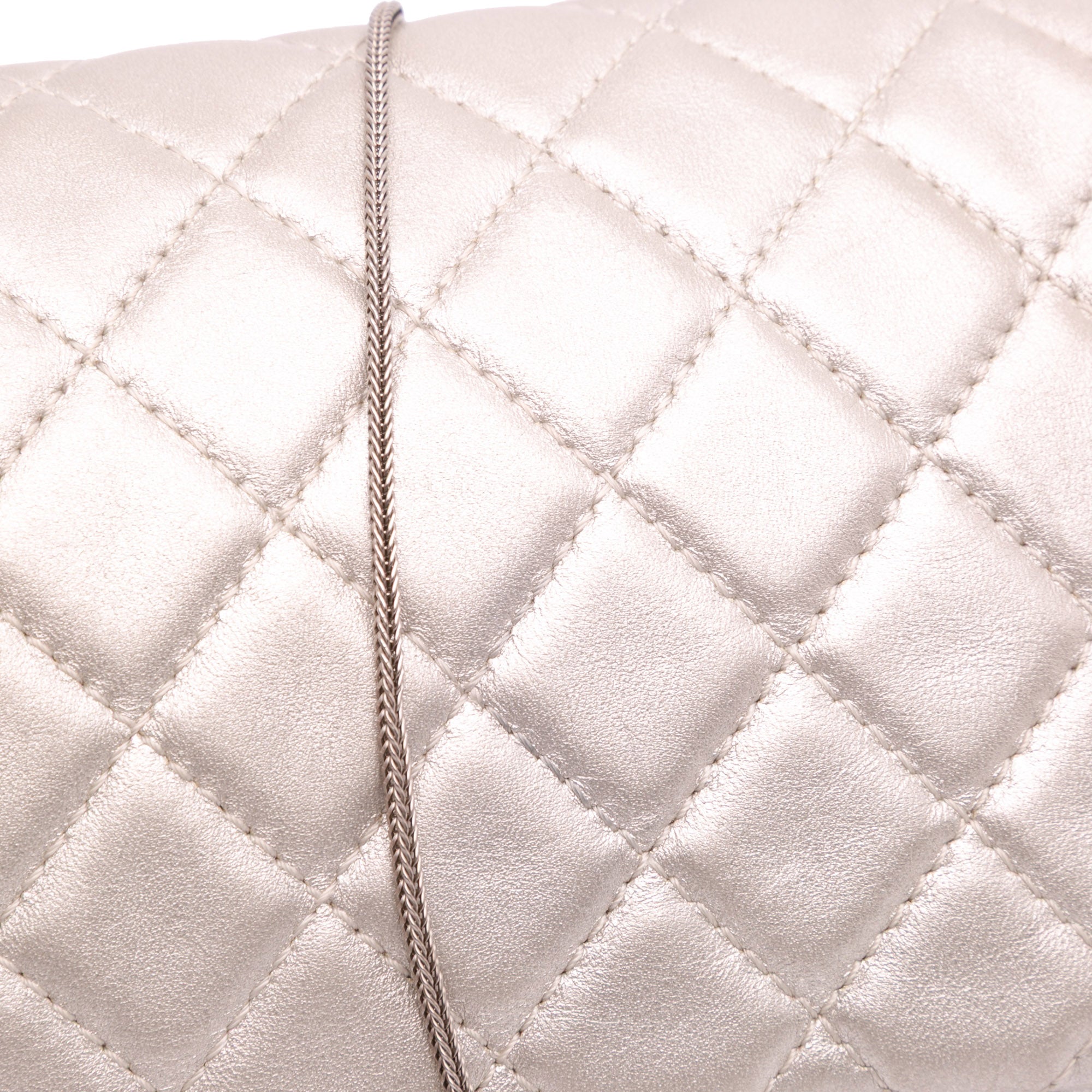 Reissue 2.55 Metallic Lambskin Clutch With Chain
