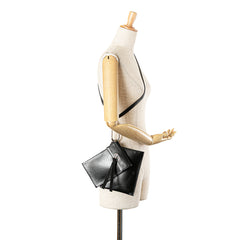 Leather VRing Neck Pouch
