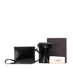 Leather VRing Neck Pouch