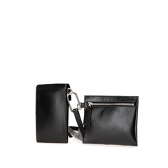 Leather VRing Neck Pouch