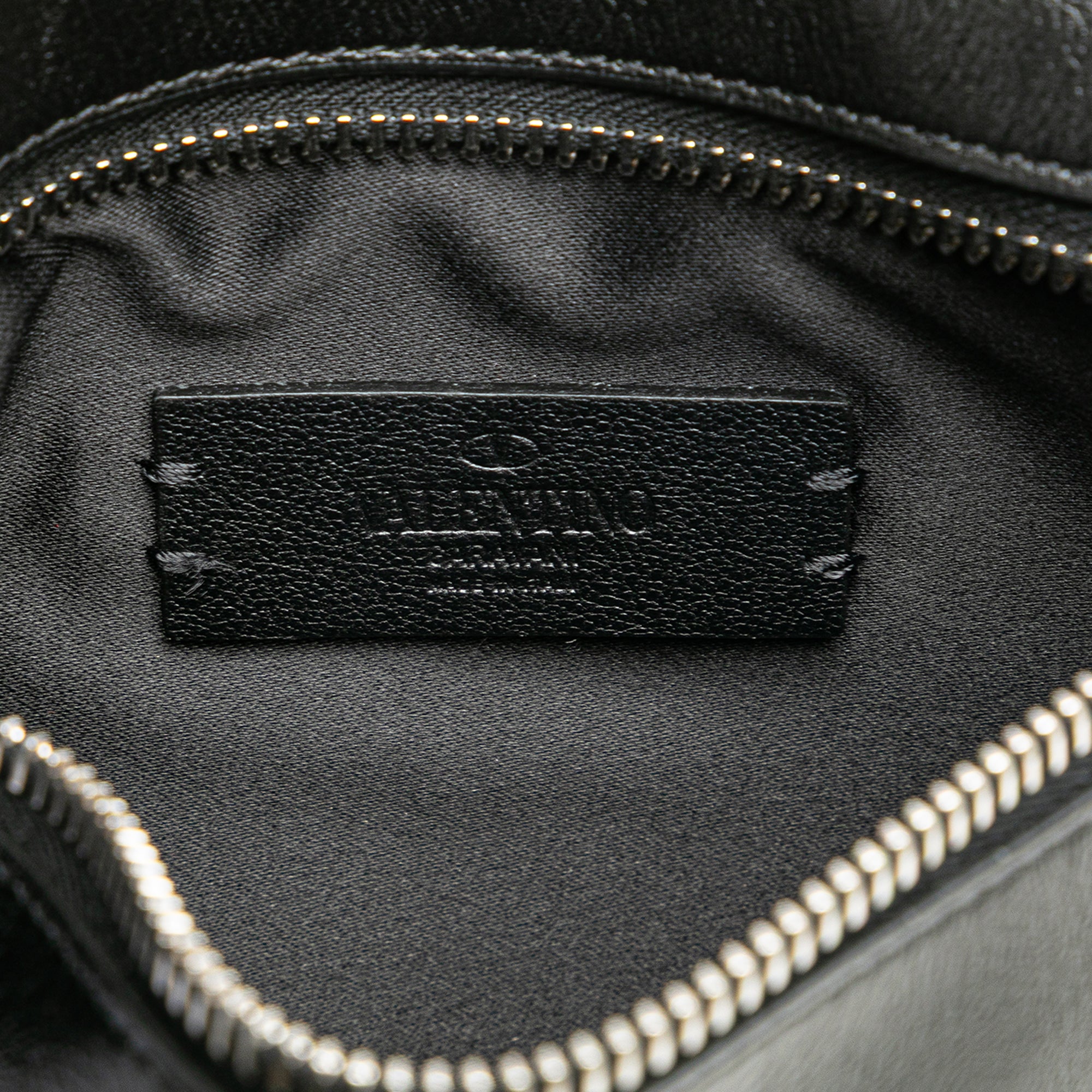 Leather VRing Neck Pouch