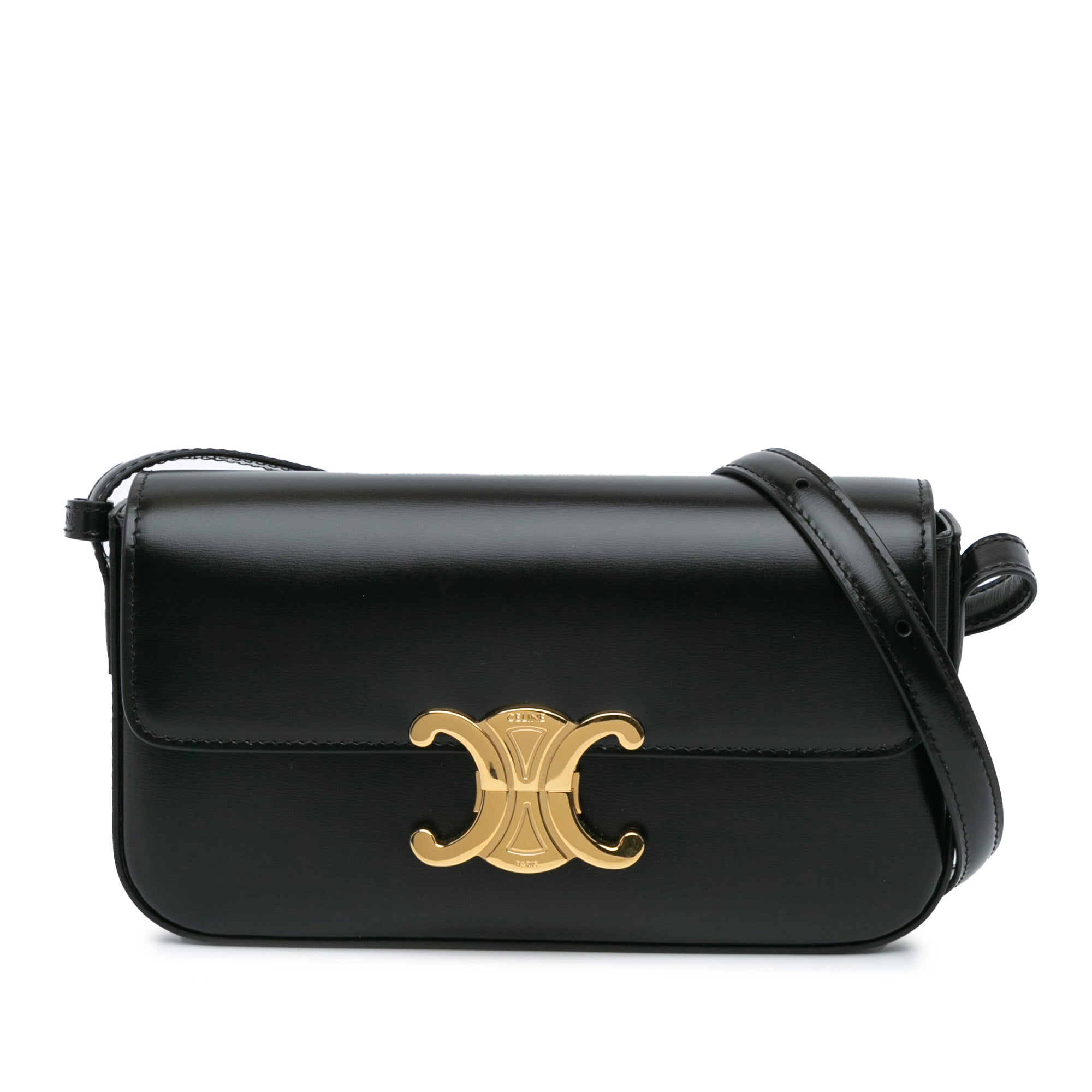 Leather Triomphe Claude Shoulder Bag