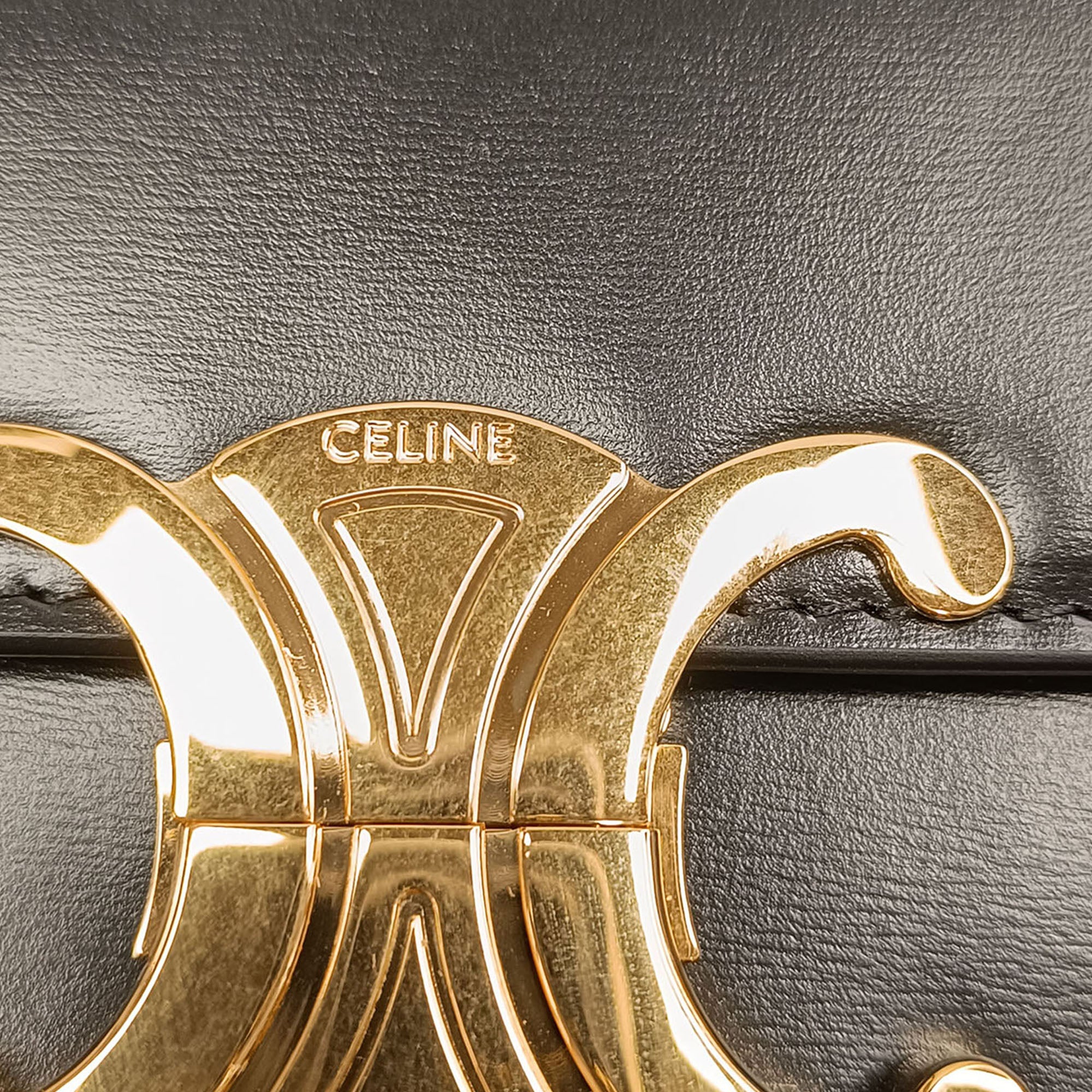 Leather Triomphe Claude Shoulder Bag