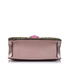 Embellished Crystal Rockstud Glam Lock Crossbody Bag