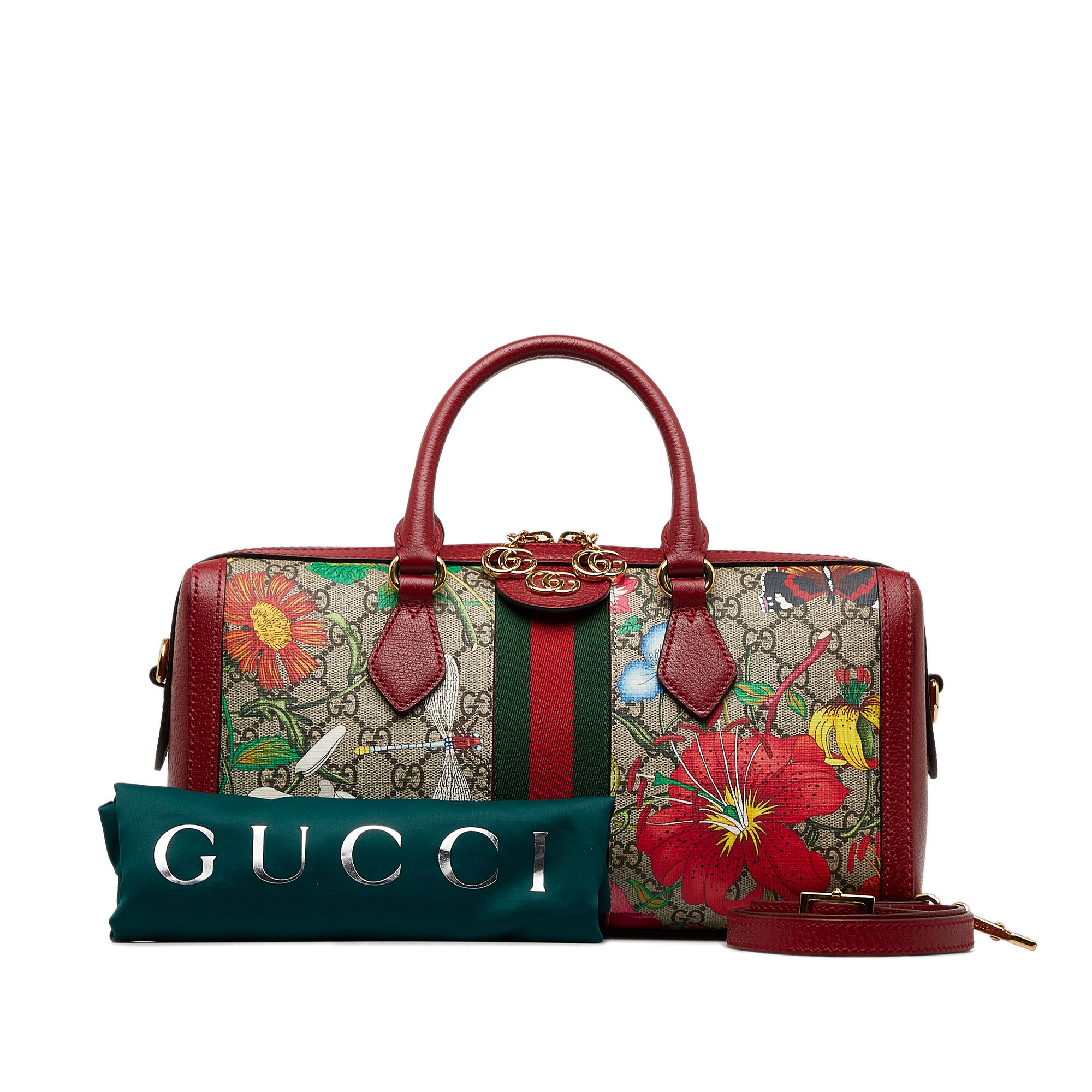 GG Supreme Ophidia Web Flora Satchel_9