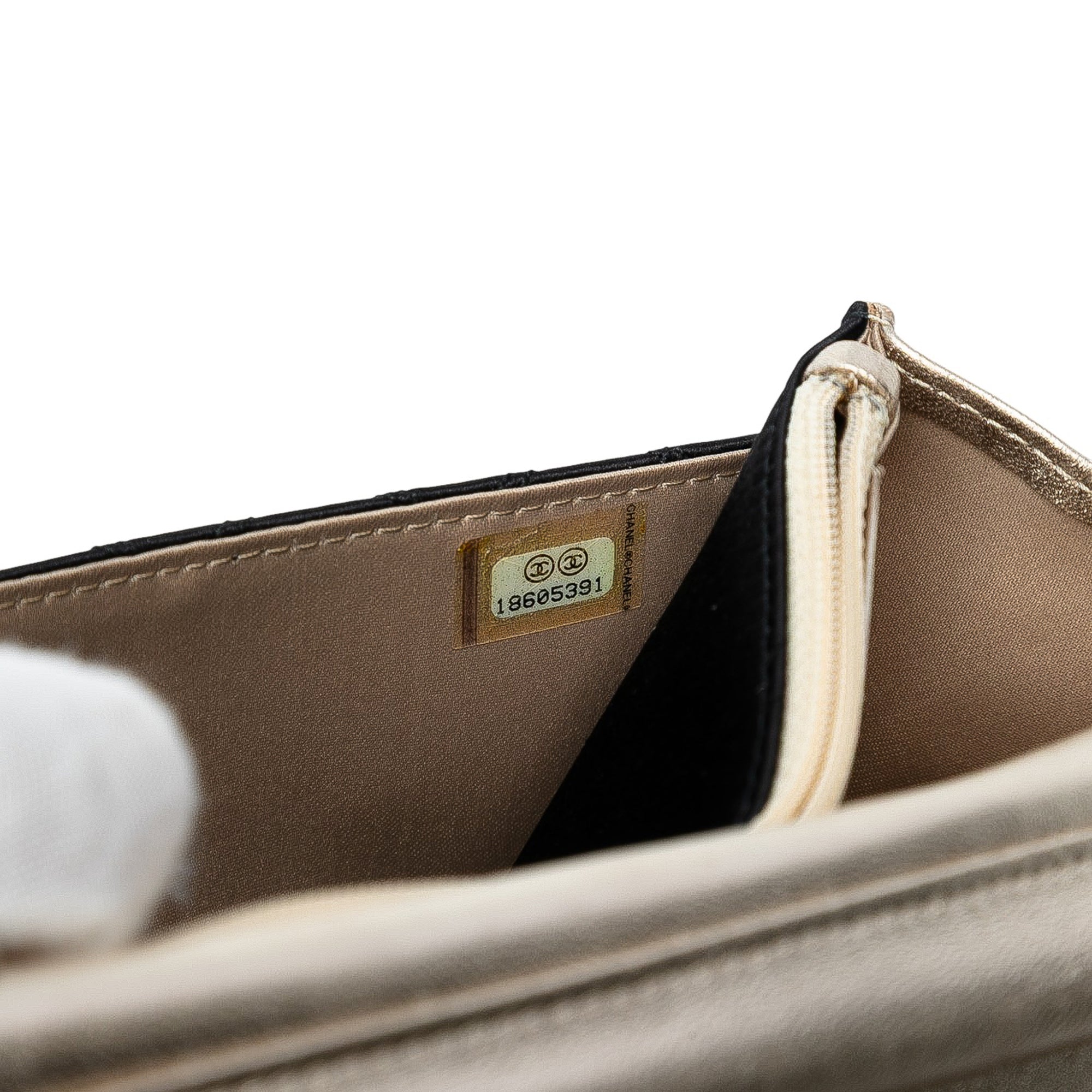 Bicolor Satin Diamond Stitch Wallet On Chain