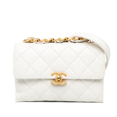 CC Quilted Lambskin Flap