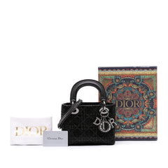 Mini Beaded Lambskin Crystal Cannage Lady Dior