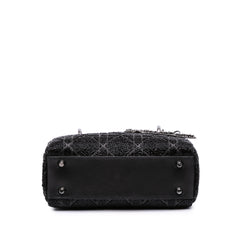 Mini Beaded Lambskin Crystal Cannage Lady Dior