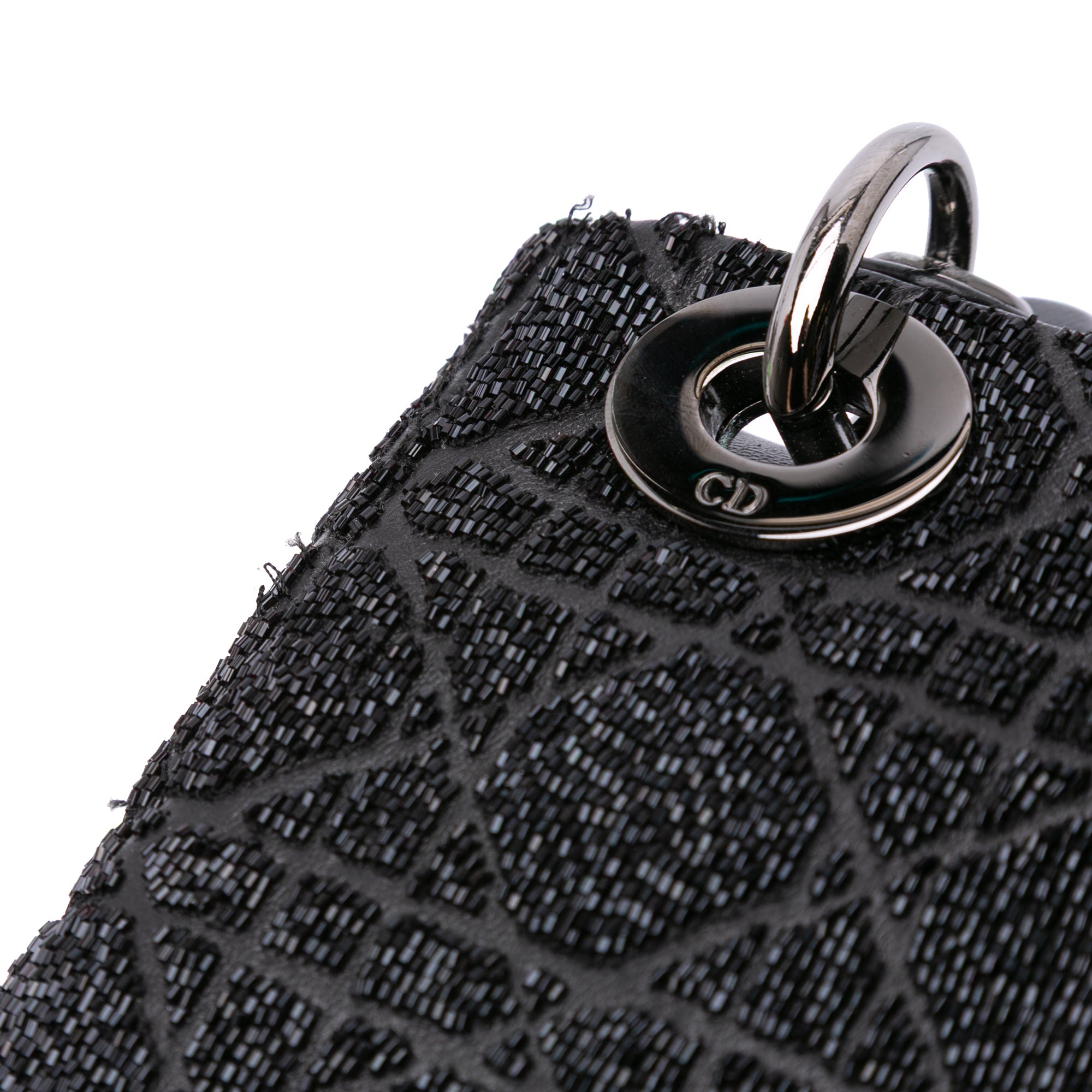 Mini Beaded Lambskin Crystal Cannage Lady Dior