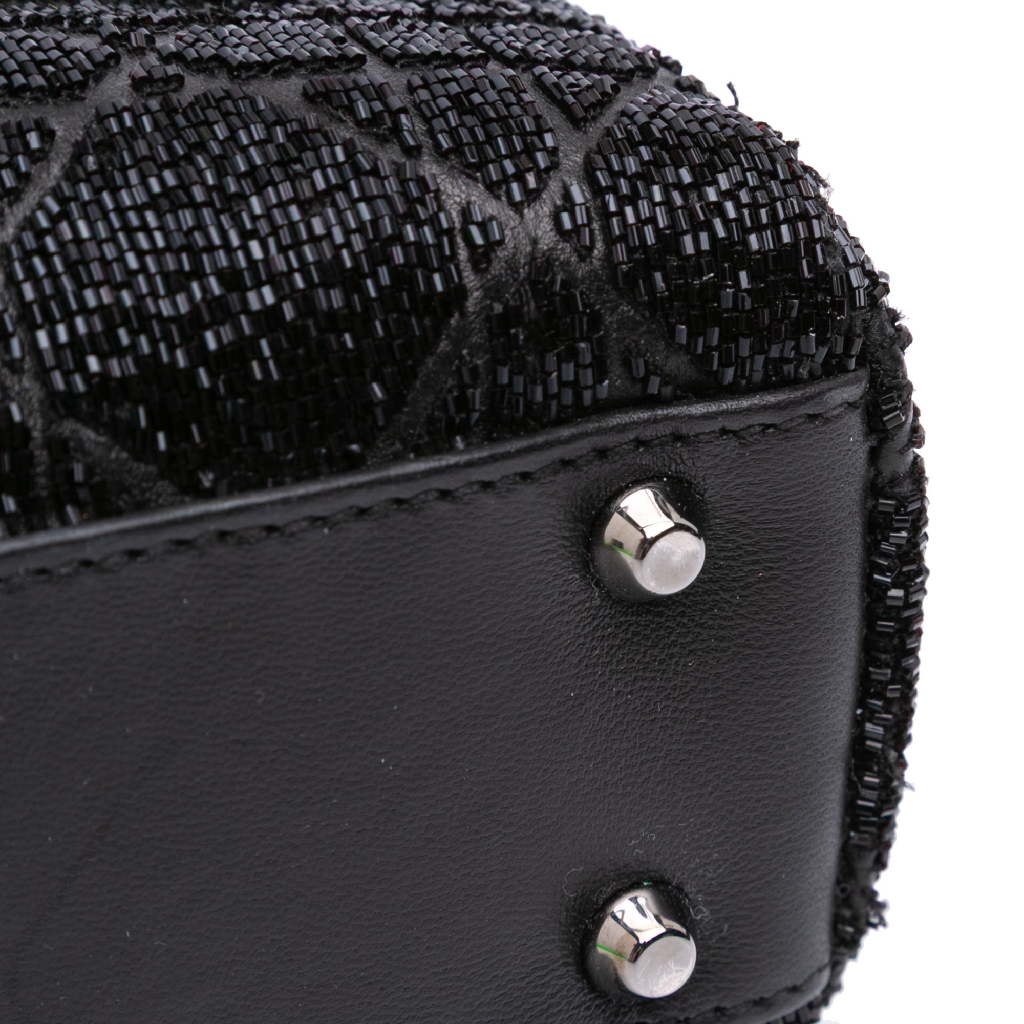 Mini Beaded Lambskin Crystal Cannage Lady Dior