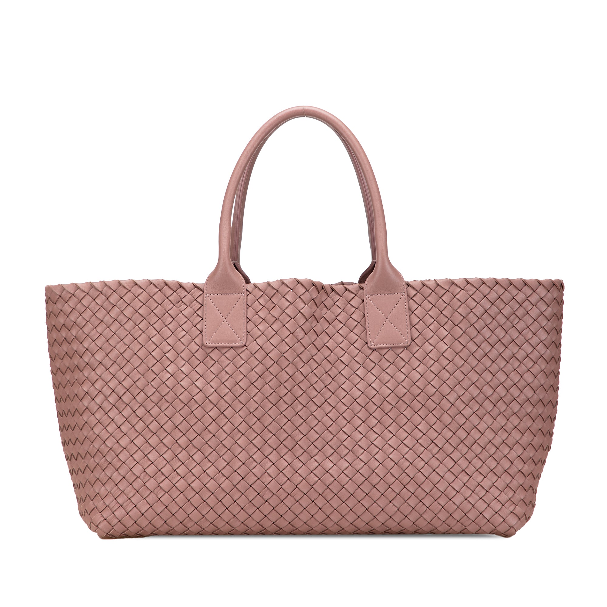 Medium Lambskin Intreccio Cabat Tote