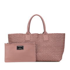 Medium Lambskin Intreccio Cabat Tote