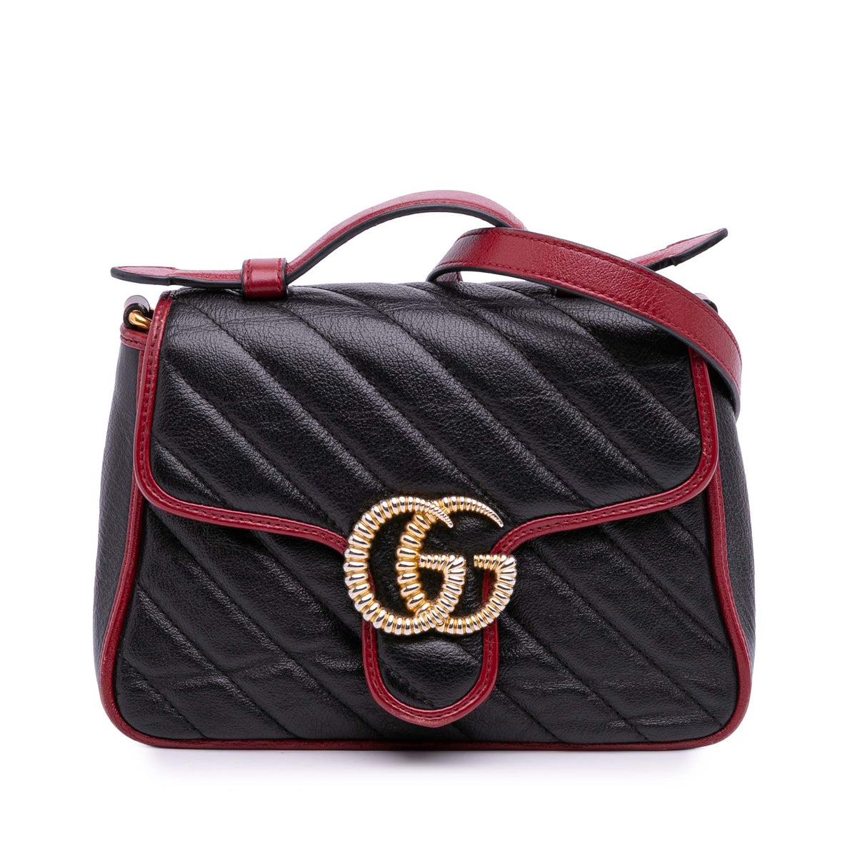 GG Marmont Matelasse Leather Torchon Top Handle Bag