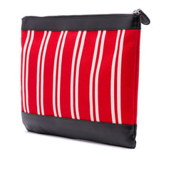 M Canvas Navy Clip Clutch