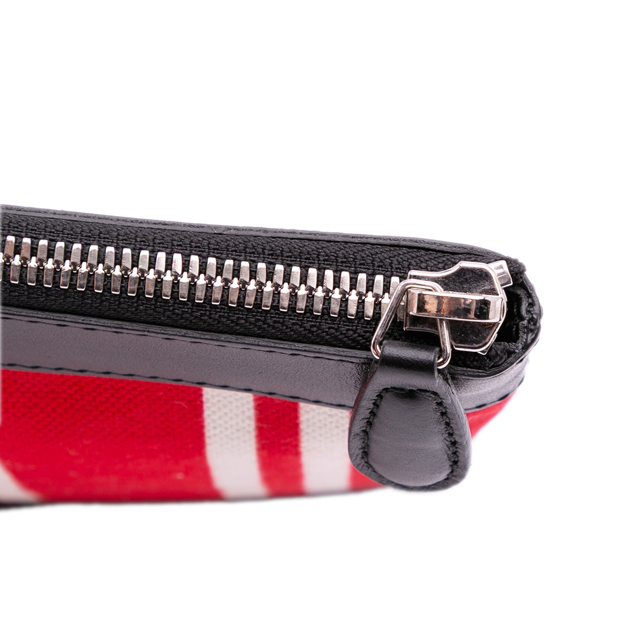 M Canvas Navy Clip Clutch