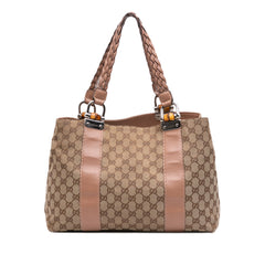 Medium GG Canvas Bamboo Libeccio Tote