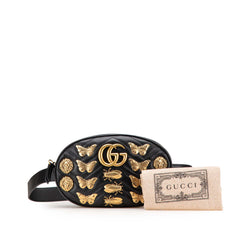 GG Marmont Matelasse Leather Animalier Belt Bag