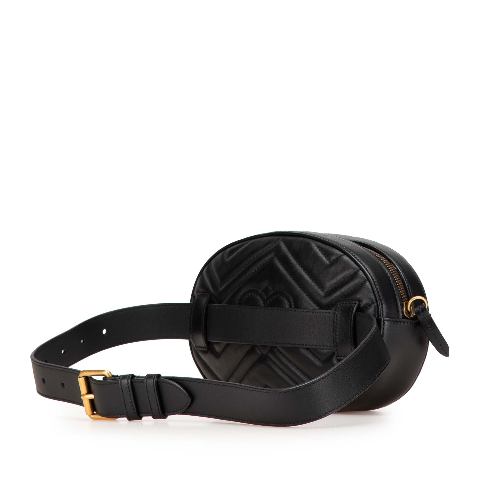GG Marmont Matelasse Leather Animalier Belt Bag